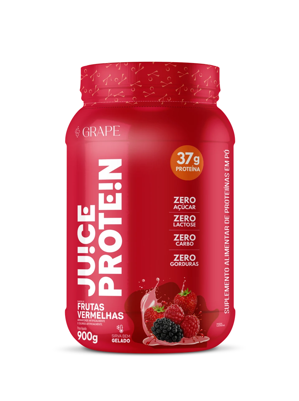 JU!CE Protein sabor Frutas Vermelhas 900g